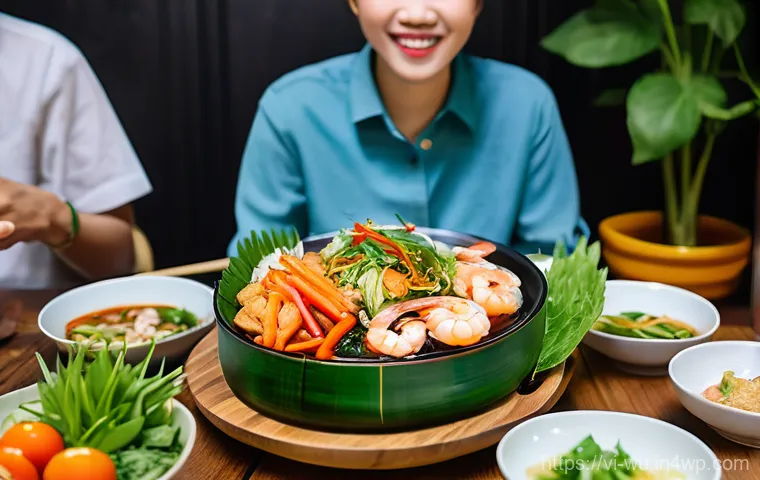 식물성 해산물의 식품 산업 내 위치 - **A vibrant Vietnamese family dining experience featuring an array of plant-based seafood dishes.** ...